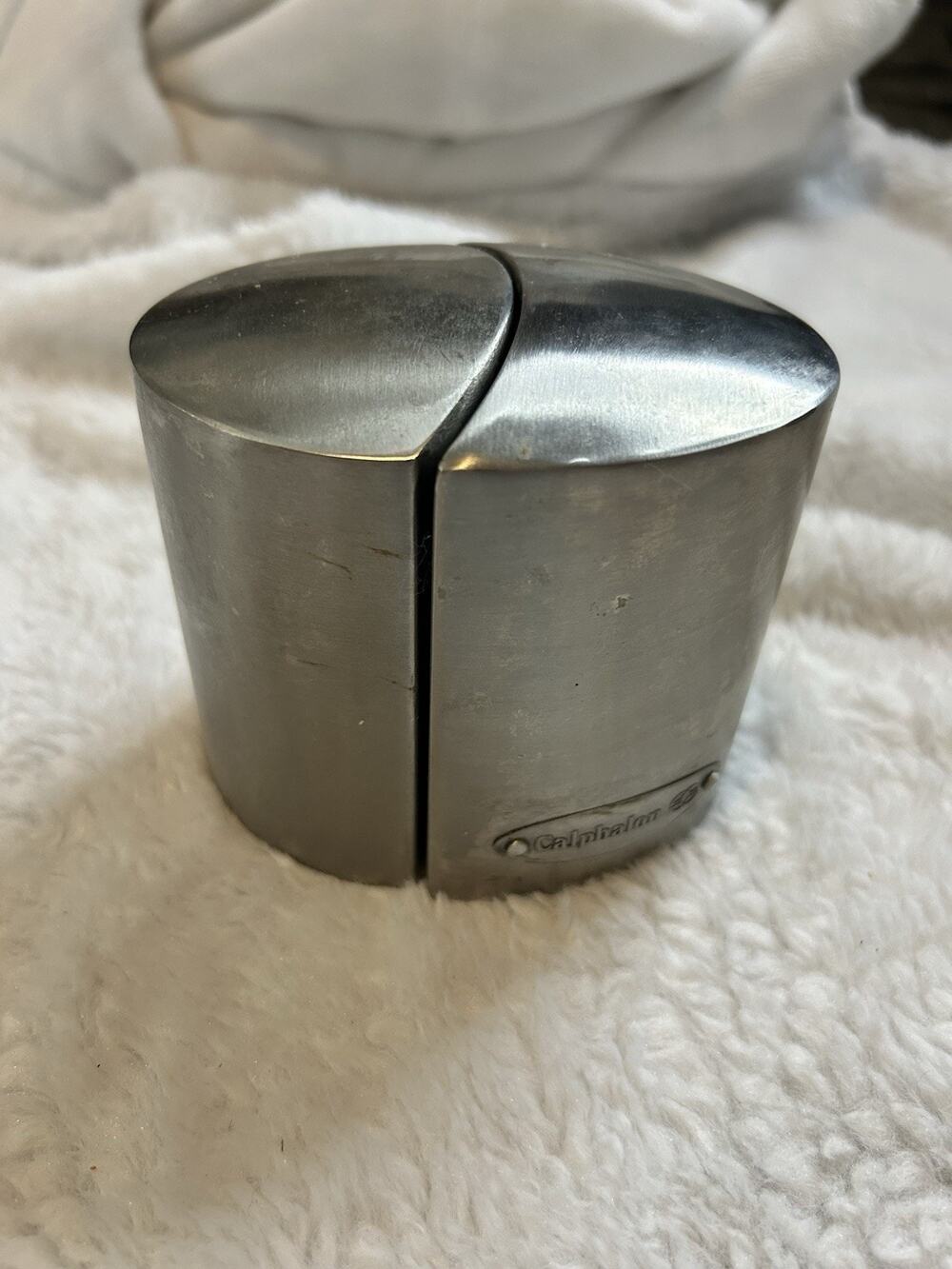 Calphalon Pantry Ware Oval Salt & Pepper Shakers Stainless Steel Brushed Finish